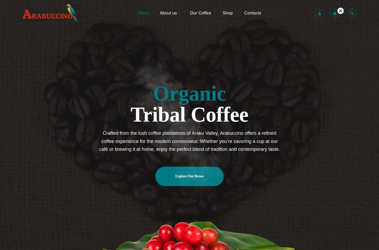 Arakuccino brand coffee visual